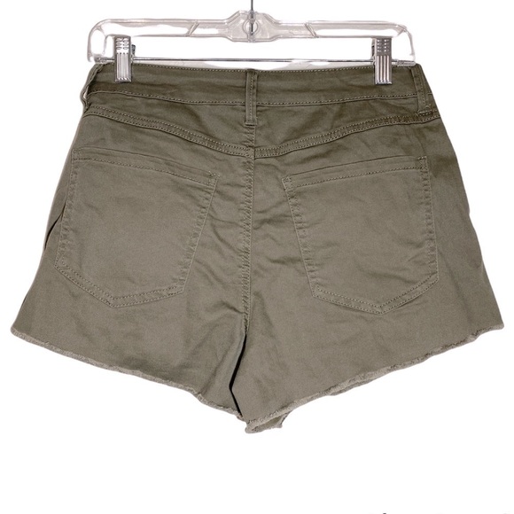 ✅ Rewash NY LA Super High Rise Casey Short  Sz 9 Olive Green - Picture 2 of 7